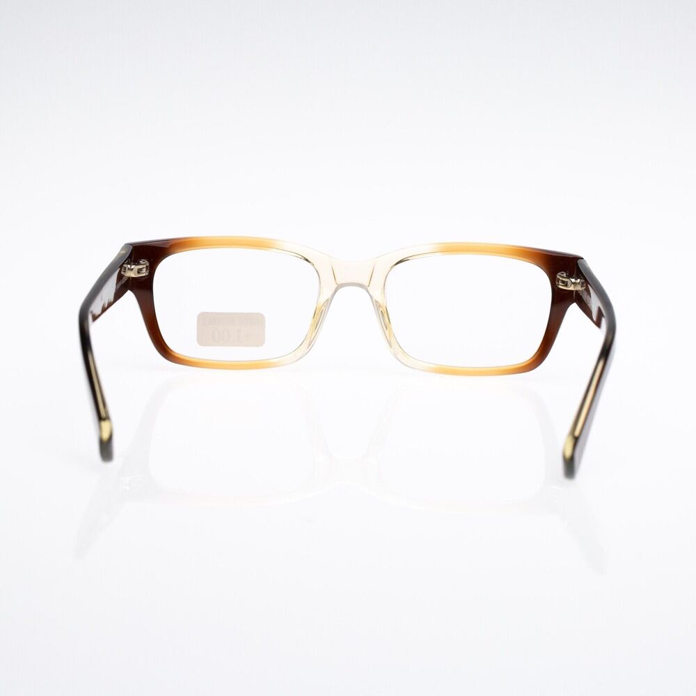 Corinne McCormack Women Sydney Square Ombre Brown +1.00 Reading Glasses (pre-own - Picture 7 of 7